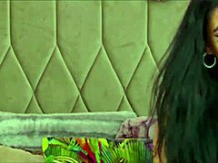 Amy's stripping naked smoking and shaking shaved pussy