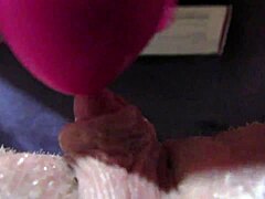 Skinny girl's big clit throbs in extreme close-up orgasm spasms