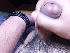 tall muscular brazilian milf fingers to smoking hot cumshot in bedroom solo