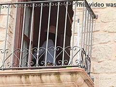 neighbor catches me in lingerie and blackmails me to upload this spying video now!