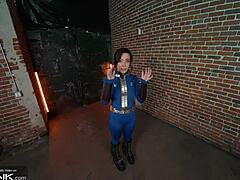 dude lucy in fallout cosplay sucks deep and rides anal in vr conk pt 1