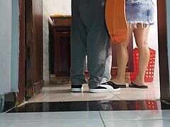 Hey corny wife, want plumber neighbor fucking your bare pussy under miniskirt?