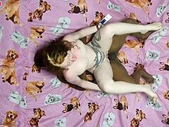 enrrabando essa braquinha albina branquinha com pauzão