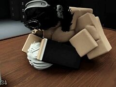 Office Follower Submits to Doggystyle Creampie and Cowgirl Ride