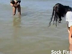 sexy wet pantyhose orgy with footjobs licking and jerk off frenzy