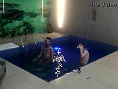 i join friends for wild bareback threesome in motel pool part 3
