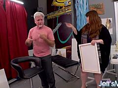 Perverted BBW painter Chelsea Dagger 😈 craves a hard cock pounding her curves 👅💦