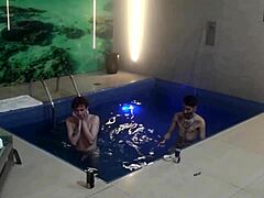 i join friends for wild bareback threesome in motel pool part 3