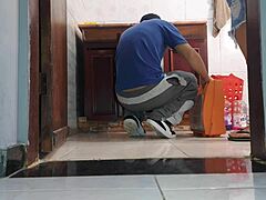 Hey corny wife, want plumber neighbor fucking your bare pussy under miniskirt?