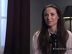 Tied Brunette Endures Rough Flogging Before Intense Anal Banging Bondage