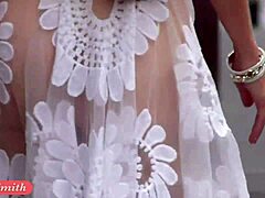 Jeny Smith flashes naked publicly