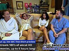 dr tampa examines genesis latex gloves gyno shaved pussy gaping natural tits EXAM