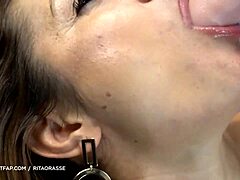 Sexy Petite Tattooed Milf Squirts Hard Sucking Vibrator Dildo Shaved Pussy Homemade Solo Masturbation