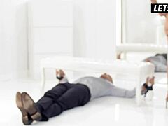 rebecca volpetti's boyfriend can't satisfy so she rides real cock