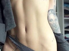 Susy gala horny in lingerie and see-through robe shakes ass standing pussy masturbation juicy wet