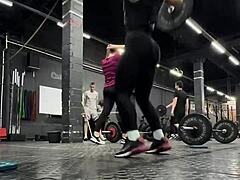 my usual crossfit workout turns into sweaty solo pussy play session