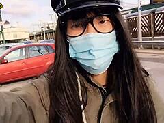 Shemale ladyboy ready for public outdoor porn shooting vlog