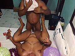 holiday in calabar where mature ebony milf takes big black cock missionary style