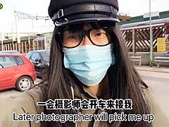 Shemale ladyboy ready for public outdoor porn shooting vlog