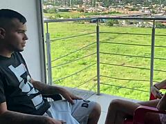 damn my latina stepsis got horny watching porn begging for my big cock deep inside