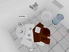 Guy pounds random slut hard in roblox condo part one