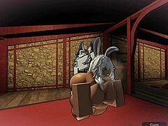 bunny whore takes hard fuck in roblox studio