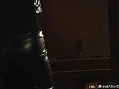 tied up naked how does lesbian slave moan from whipping by madame?