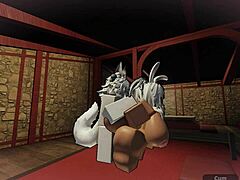 bunny whore takes hard fuck in roblox studio