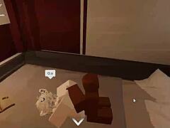 Guy pounds random slut hard in roblox condo part one