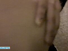 College latina slut flashes tits outdoors bends for risky public anal creampie blowjob