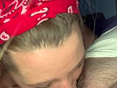 Topless Homemade Milf Slut Gives Long Pov Blowjob For Public Car Facial Cumshot