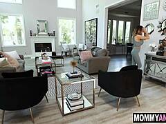 The milf housewife spreads her tight asshole wide to bribe her husband with raw anal sex right in their home.