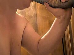 BBW Chokes Gagging on Monster Dildo Spitting Blindfolded for Fifteen Minutes