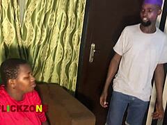 guy stalks ebony neighbor home oils her huge tits big ass