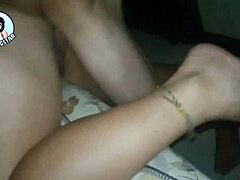 Cheating old wife fucked sneaky behind bed early morning