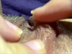 big throbbing clit pulses in explosive closeup orgasm