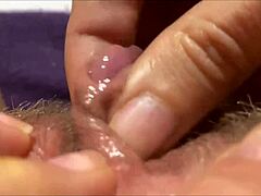 big throbbing clit pulses in explosive closeup orgasm