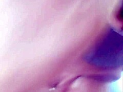 black babe with huge natural titties givin head n boob job till cum drips on nipples... damn