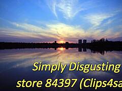 Stepdaughter feeds old man her pussy in domination fetish play