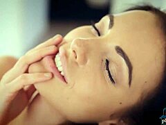 Sexy Teen Brunette Sapphira A Gets Super Horny Studying Rips Clothes Reveals Shaved Pussy