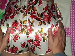 Real homemade latina virgin tight pussy takes huge cock with panties aside