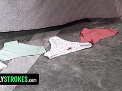 sniff all these teen slut panties before she rides for cash