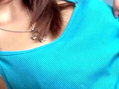 Cute Japanese Teen's Pussy Soaks Wet After Long Foreplay. First Time Fuck Creampies Dripping Shaved Hole.