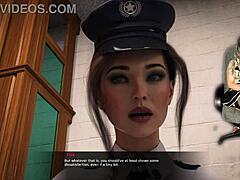 Hijab milf prison guard skips panties in ep 9! 👮‍♀️😈