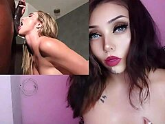 Rusia caliente gime de placer masturbándose con polla negra enorme hasta creampie