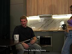 Wife's Away But Dick Fills Super Cute Girlfriend's Wet Pussy Backstage Quickie