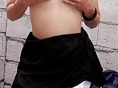 Sexy cutie pinay teen rides dildo solo at construction site 😍🔥