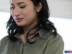 Lesbian Boss Experiments with Strapon on Petite Asian Intern in HD Oral Play