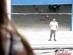 cleo cadillac's muscular latina maid ass fucked hard by street guy on boss bed