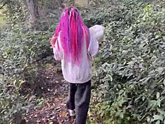 i spank and roughly fuck this cute 18+ teen pussy outdoors in forest she squirts cums in my mouth submissive domination 😩💦🍆🌲